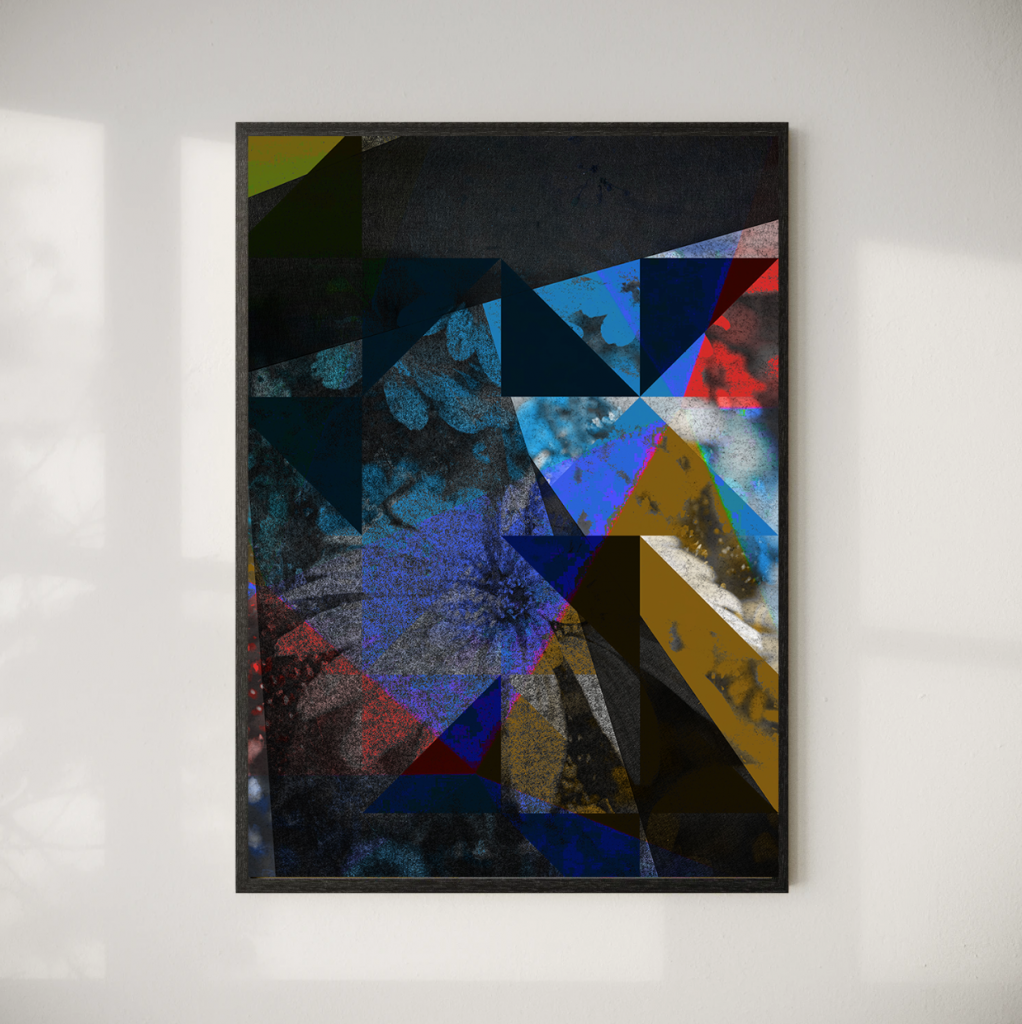 Collide — original motion series abstract painting by Michael Ferencik, 2023